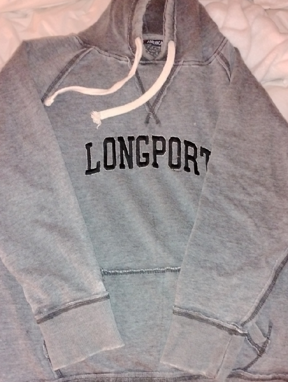 Longport Grey Hooded Sweatshirt